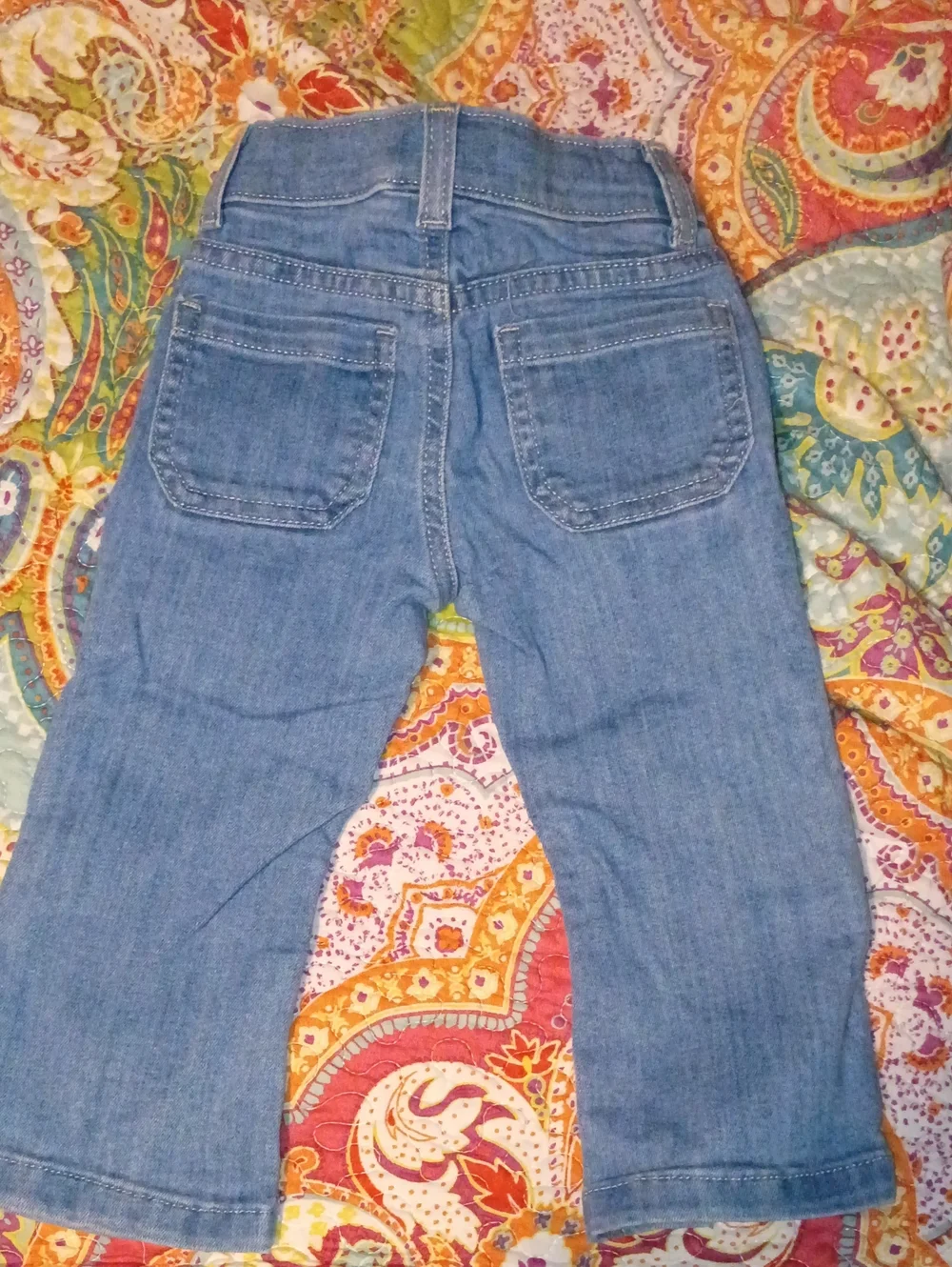 Cat & Jack Girls' Medium Blue Wide Leg Denim Jeans